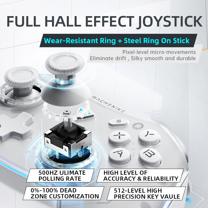 Machenike Gamepad Wireless Gaming Controller G5 Pro Elite Hall Trigger Joystick Mecha-Tactile Buttons For Switch PC Android IOS