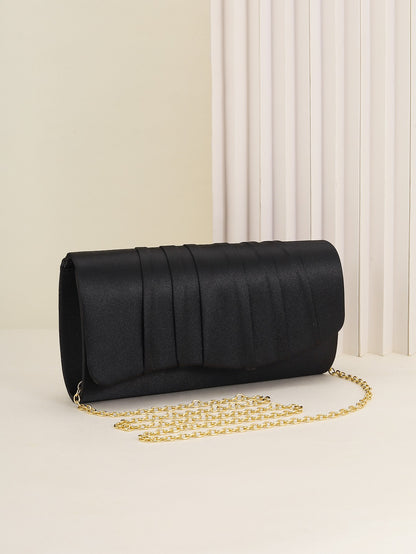 Ladies Dinner Bag Pleated Solid Color Clutch Party Dinner Wedding Light Luxury Envelope Evening Bag for Prom, Dinner/Banquet