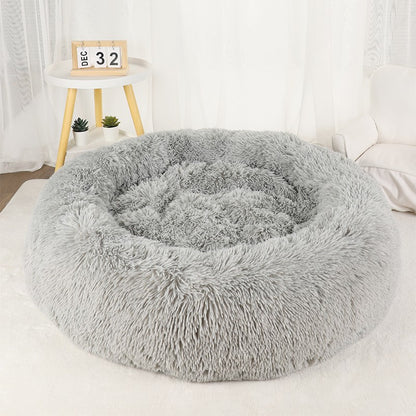 Cama para Cachorro, Donut Grande Redondo, Cesta Pelúcia de Inverno para Cães Médios, Acessórios, Casinha Fofa, Pequeno, Filhote, Animais de Estimação, Gato, Produtos