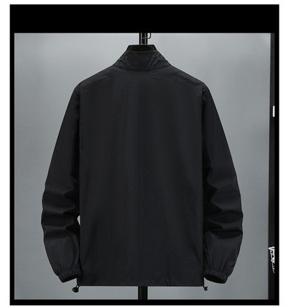 Men Teens Breathable Ultrathin Ultralight Stand Collar Quick Dry Sun-Protective Camping Hiking Jacket Skin Coat Windbreaker