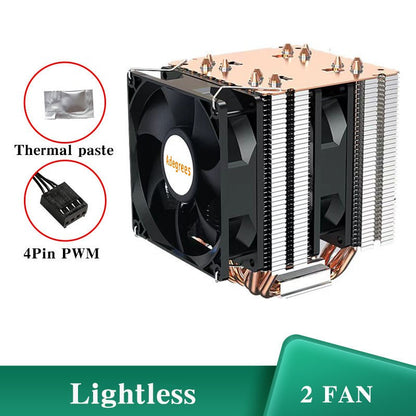 6 Heat Pipes ARGB CPU Air Cooler 4 Pin PWM Quiet CPU Cooling Fan for Intel LGA 1700 2011 1200 1156 X79 X99 AM3 AM4 PC Radiator