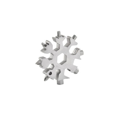 1/2 Ferramenta Multifuncional Floco de Neve Prata, Estrutura Durável, Pequena Ferramenta Multifuncional, Adequada para Acampamento e Uso Doméstico