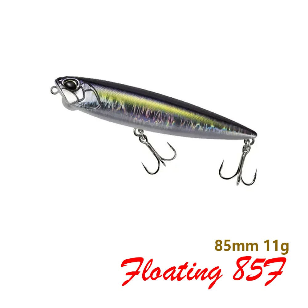 Isca de Pesca Lápis Flutuante 85mm 11g Topwater Walking the Dogs Isca Artificial Rígida Wobbler para Perca e Lúcio de Água Doce