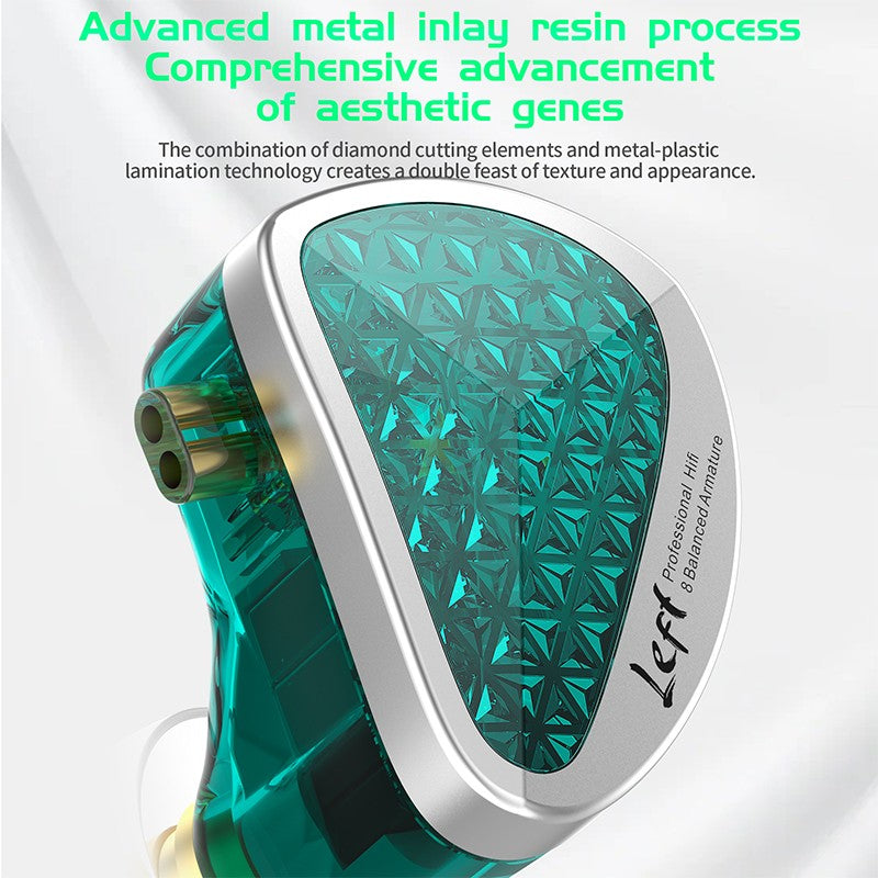 KZ AS16 Pro In Ear Wired Earphones 16BA Balanced Armature HIFI Bass Monitor Headphones Noise Cancelling Earbuds Sport Headset