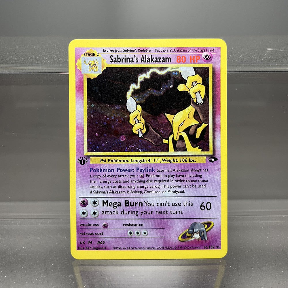 Cartas PROXY PKM Gym-Challenge/Neo-Genesis Lugia Typhlosion Rocket's Mewtwo PTCG Foil Game Collection Cards Game Toys