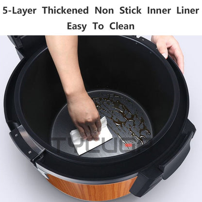 Panela Elétrica de Aquecimento de Arroz Panela de Capacidade Grande Recipiente de Alimentos com Isolamento Térmico Forro Interno Antiaderente Eletrodomésticos de Cozinha 19L/32L
