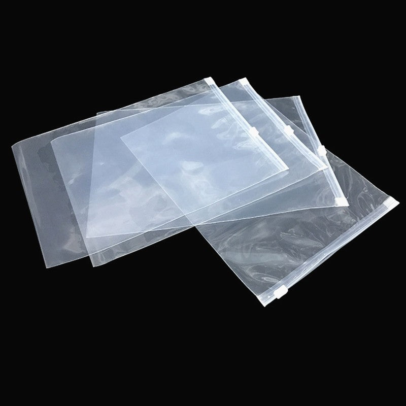 100pcs Silver Aluminum Foil Zip-lock Bags, Food Grade Aluminized Mylar Zipper Self Sealing Pouches for Cloth / Snacks Packaging