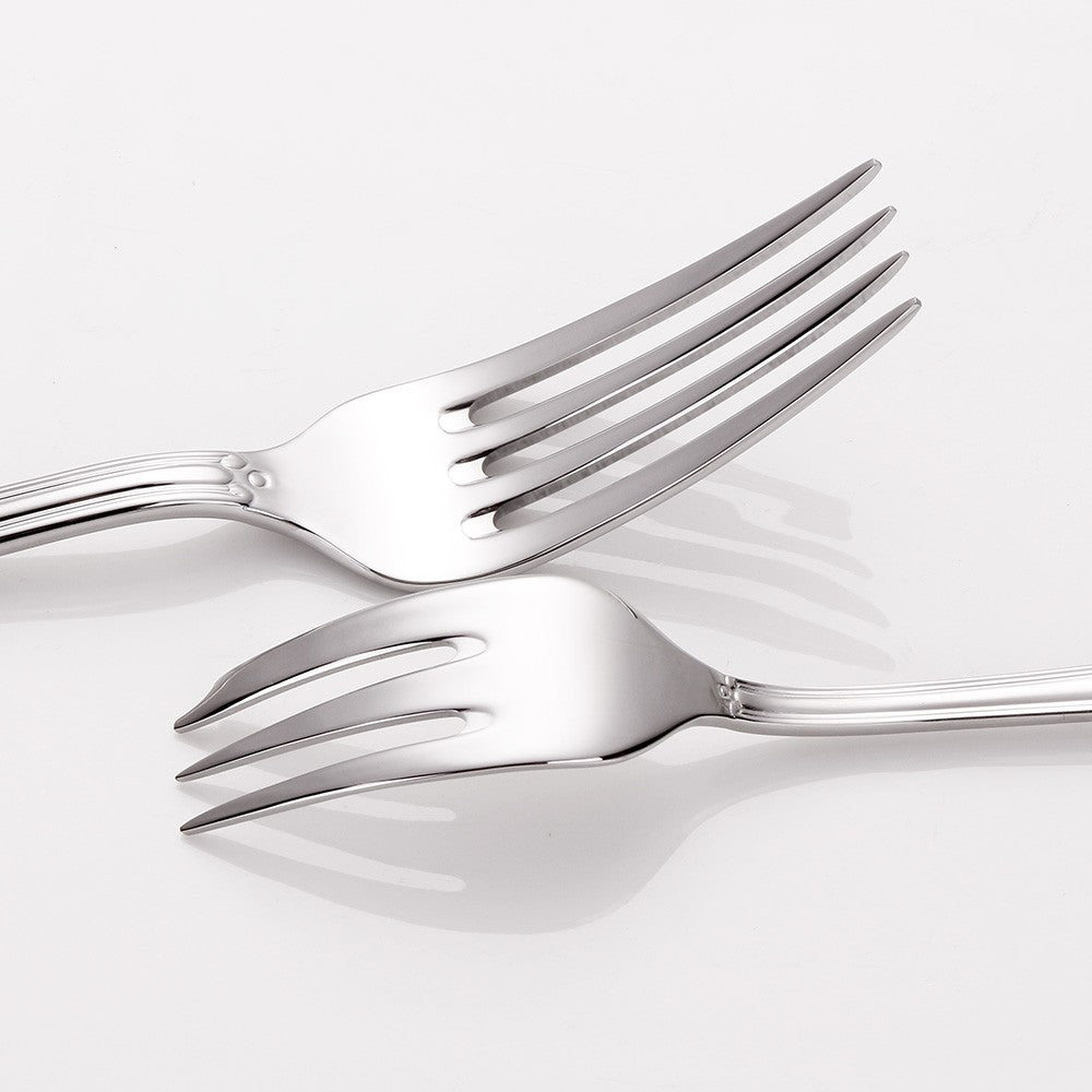 Conjunto de Talheres de 24 Peças para 6 Pessoas Aço Inoxidável 18/10 Prateado Polido para Inauguração de Casa Restaurante Festa de Casamento