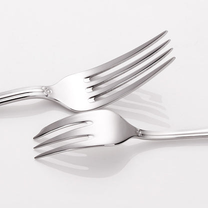Conjunto de Talheres de 24 Peças para 6 Pessoas Aço Inoxidável 18/10 Prateado Polido para Inauguração de Casa Restaurante Festa de Casamento