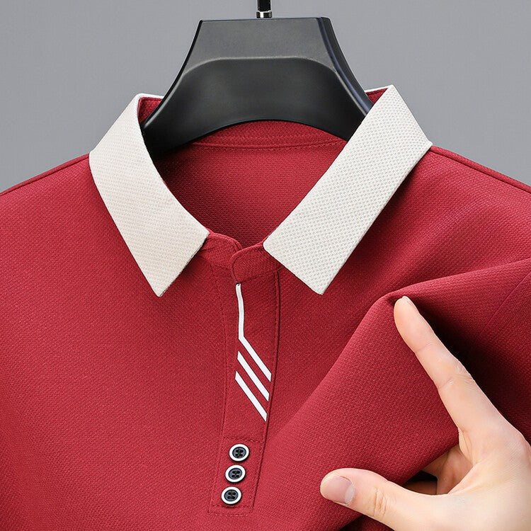 High quality short sleeve men's POLO shirt summer fashionable stripe design soft golf top comfortable ventilate casual T-shirt