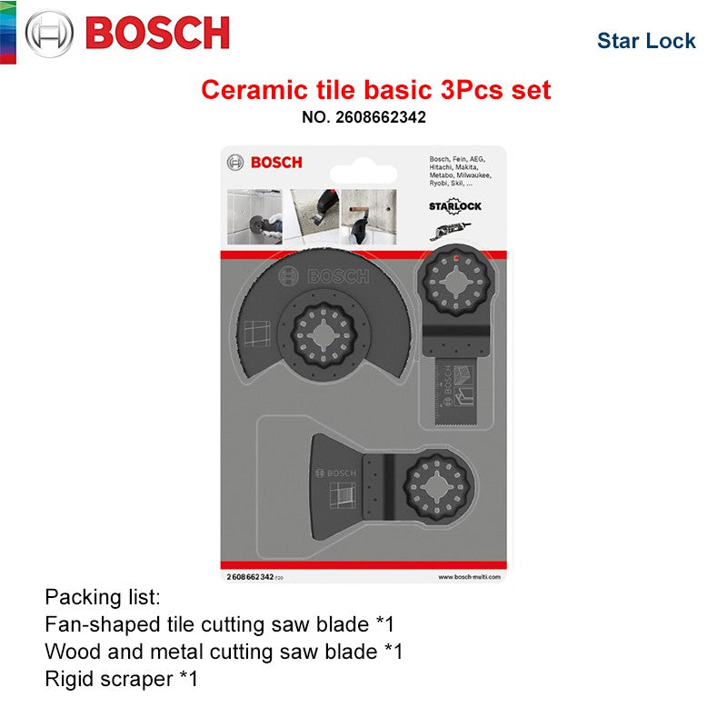 Lâmina de serra oscilante Bosch Starlock, conjunto de acessórios de lâminas de ferramentas multiuso oscilantes para ferramentas elétricas renovadoras da série Bosch Gop