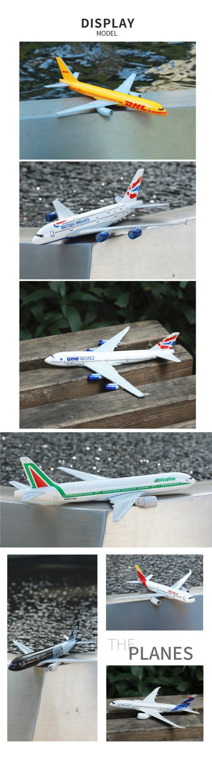 Escala 1:400 Réplica de Aeronave de Metal DHL Boeing 757 Avião Modelo Fundido Avião Miniatura para Casa Escritório Brinquedos para Crianças