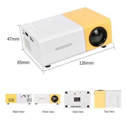 Mini Projetor Portátil YG300 LED Externo Mini HD 1080P Projetor Móvel Projetor Infantil Mini Projetor Portátil Ultraclaro