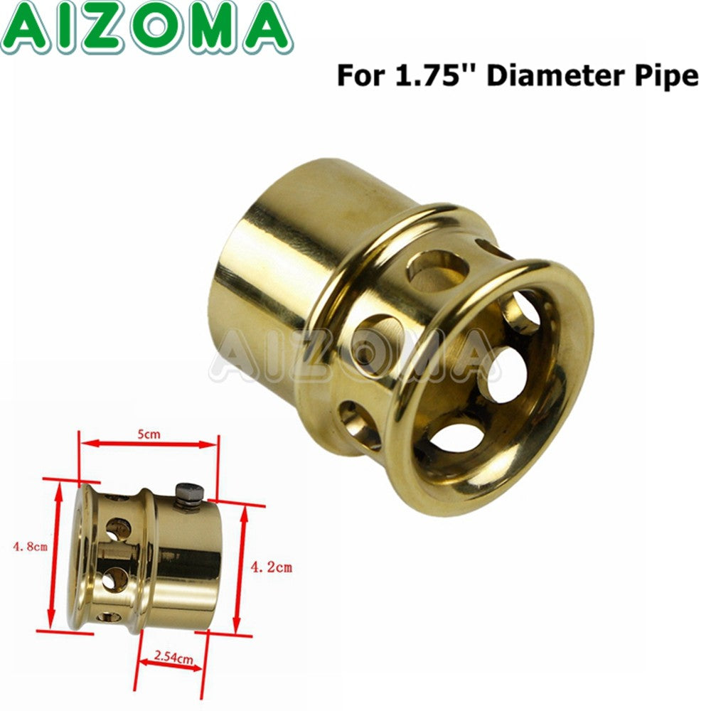 Universal 1-3/4" or 1.75" 2" 2.25" 2.5" Brass Exhaust Tips For Harley Chopper Bobber Sportster 883 1200 Muffler Pipe Plug Tube