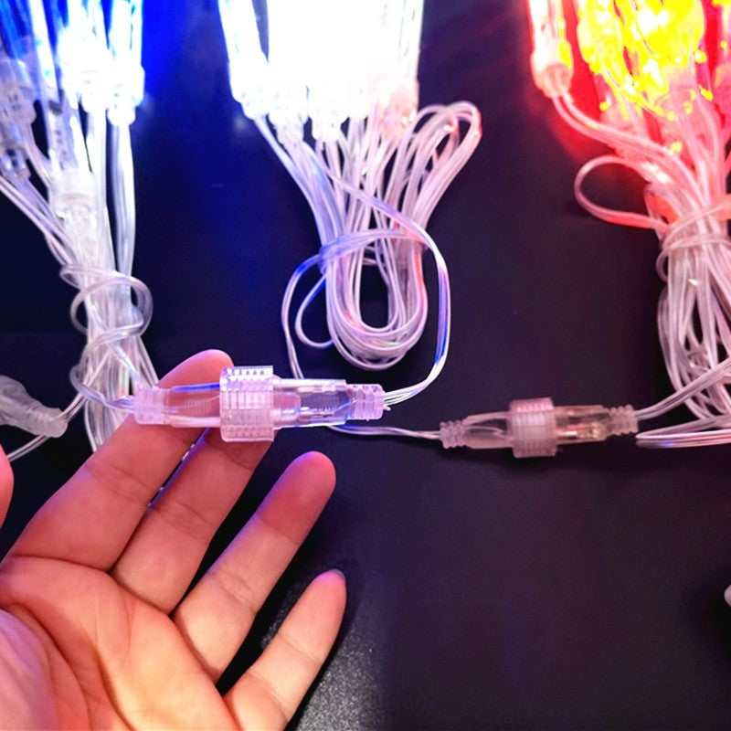 30/50CM LED Meteor Shower Rain Lights Waterproof Falling Raindrop Fairy String Light for Christmas Holiday Party Patio Decor