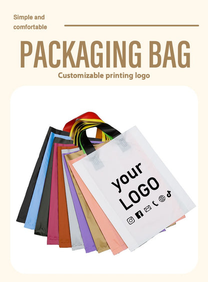 50 supermarket shopping bags clothing store plastic bags personalized advertising tote bags party gift bags custom printed logo