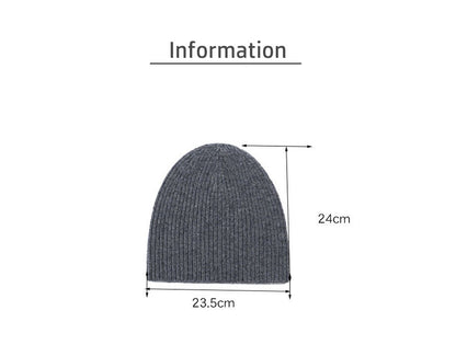 Pure Wool Beanies Stocking Caps Winter Women Men Knitted Bonnet Cap Hat Soild Colour Autumn Winter