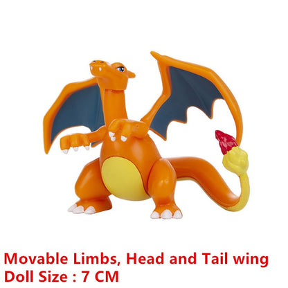 Pokemon Anime Figures Mewtwo Gengar Pikachu Eevee Dragon Cosplay Collection Bonecos de Ação Modelo de Brinquedo Presentes de Aniversário Compre no Atacado