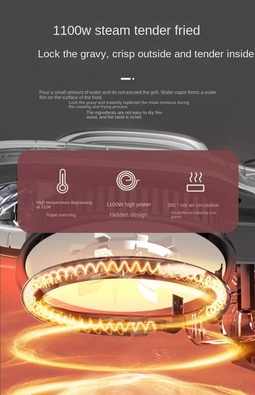 Flip-free air fryer double-layer fryer household large-capacity electric fryer fully automatic French fries machine