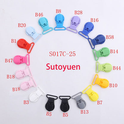 30/50/100pcs 1" 25mm Hot D Shape Plastic Baby Pacifier Clips Dummy Chain Holder Suspender Clips Clamp With Gripping Teeth
