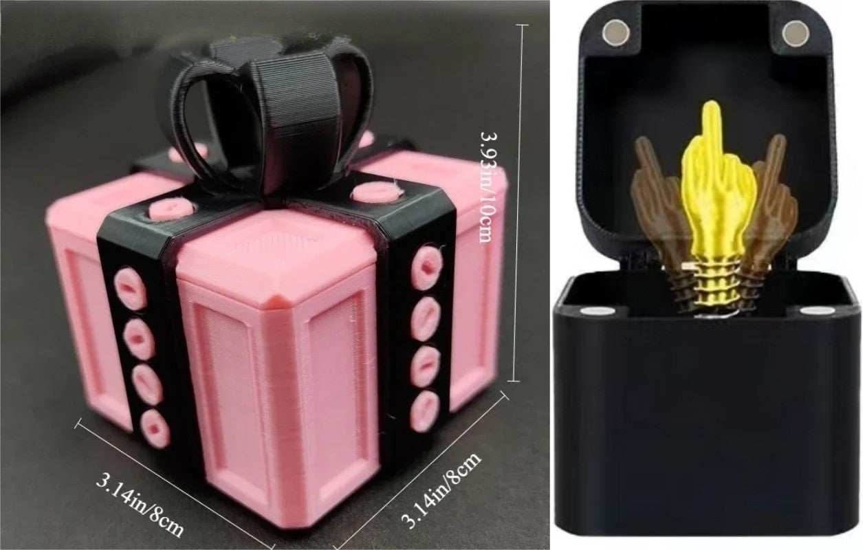 Out of the Box Pop-Up Middle Finger Gift Box Creative Desk Home Decor Gifts Middle Finger Novelty Christmas Funny Prank Gift