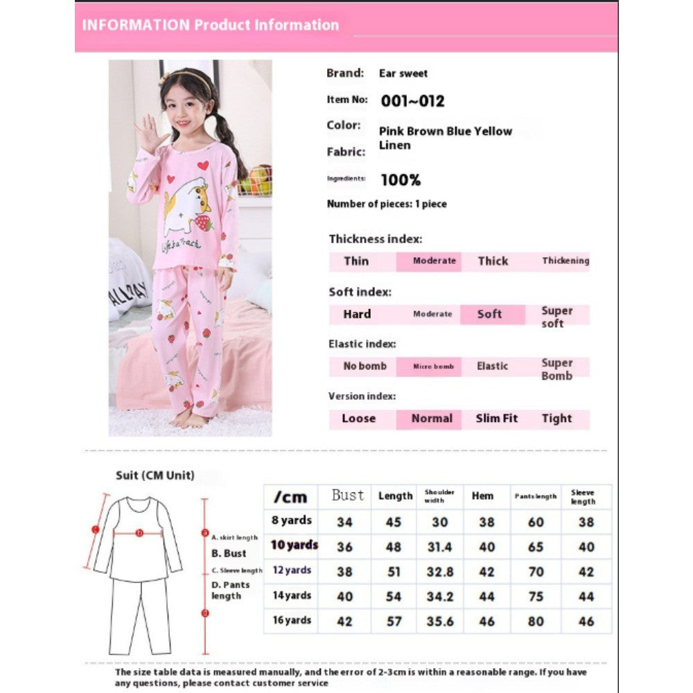 Anime Cinnamoroll Children Pajama Sets Soft Round Neck Comfortable Kids Pajama Suit Causal Loose Breathable Boys Girls Nightwear