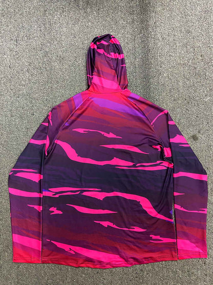 Fishing Shirts UPF 50+ Fish Maillot Tops Wear Beach Gear Hoodies Anti-UV Yacht Sea Angling Sports Uniform Jersey Running Hood