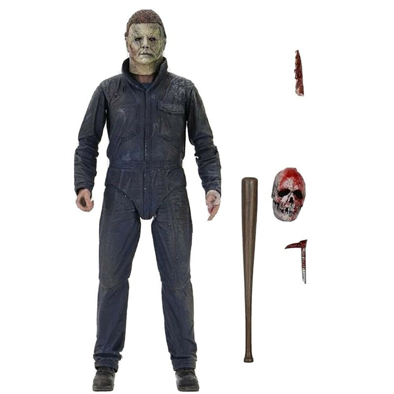 Original NECA Michael Myers Figure Ultimate Jason Voorhees Action Figure With LED Toys Christmas Halloween Horror Gift