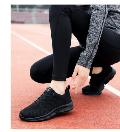 Novos Tênis Femininos Casuais Sapatos da Moda Respiráveis para Caminhada em Malha Sapatos Baixos Femininos 2024 Tenis Feminino Branco Sapatos esportivos femininos