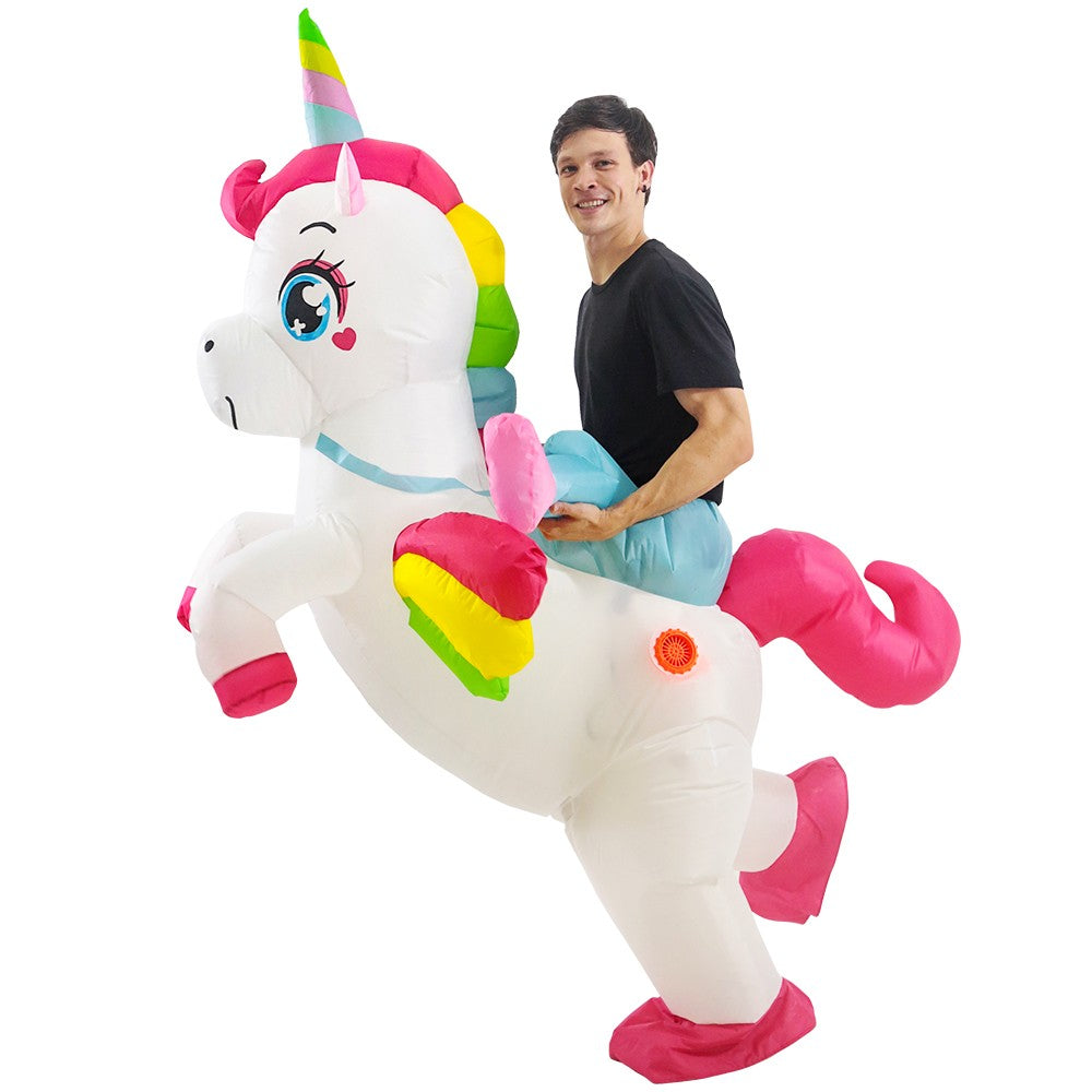 New Riding Animal Inflatable Costume Anime Suits Dress Mascot Purim Halloween Christmas Party Cosplay Costumes for Adult