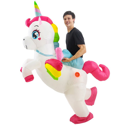 New Riding Animal Inflatable Costume Anime Suits Dress Mascot Purim Halloween Christmas Party Cosplay Costumes for Adult
