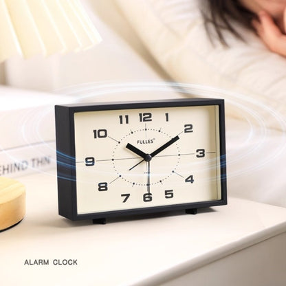 1PC Retro Small Alarm Clock Desktop Ornament Elderly Silent Square Living Room Table Clock Desktop Home Decoration
