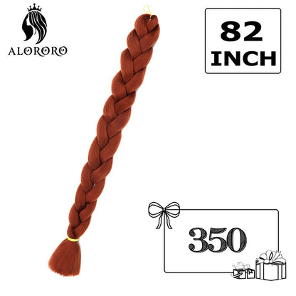 Cabelo Trançado Sintético Jumbo Alororo 82 polegadas Cabelo Falso Africano Fibra de Alta Temperatura Roxo Vermelho Extensões de Cabelo para Mulheres
