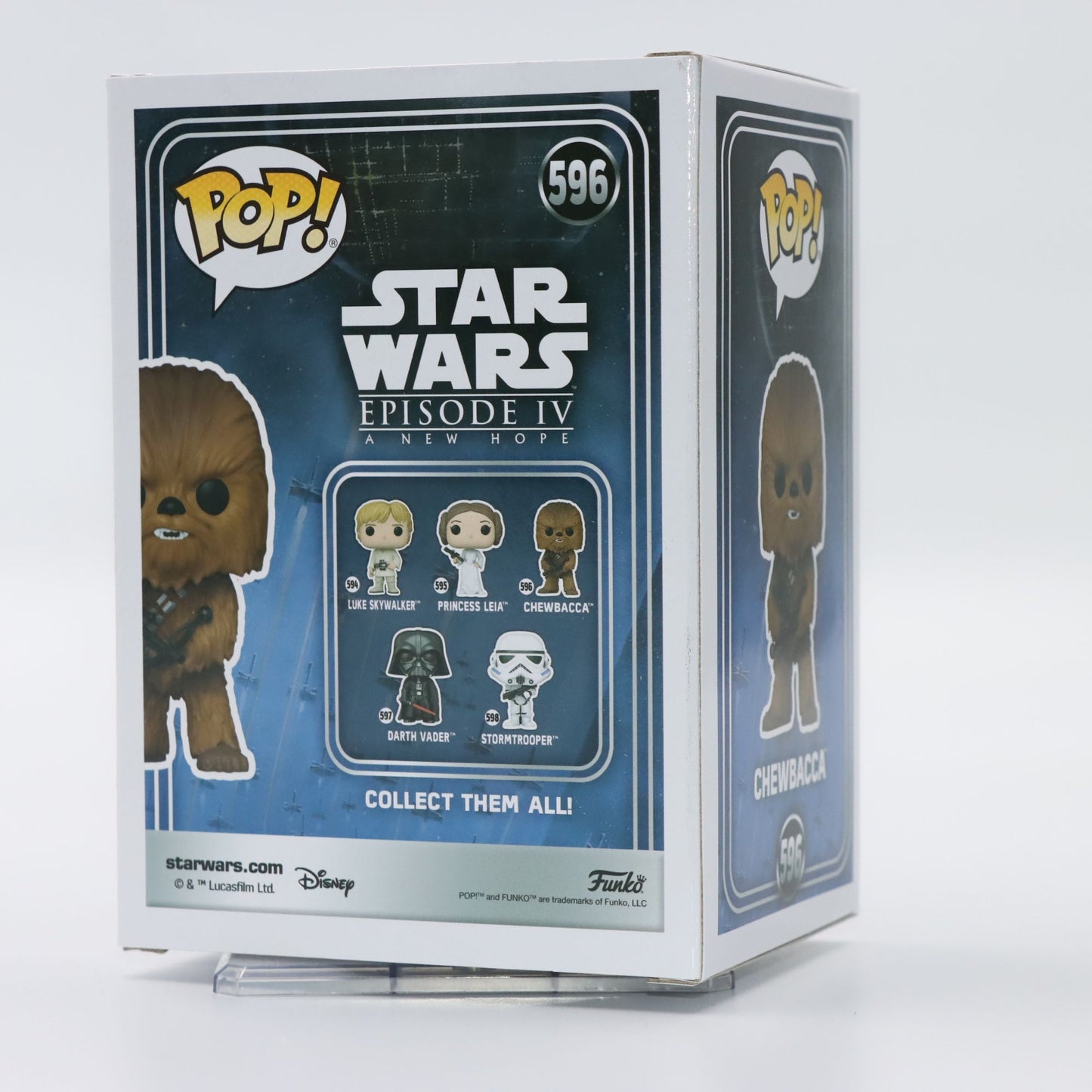 Funko Pop Original Star Wars Chewbacca #596 Boneco de Ação Figura de Vinil Modelo de Brinquedo Presente Boneca Colecionável Decoração