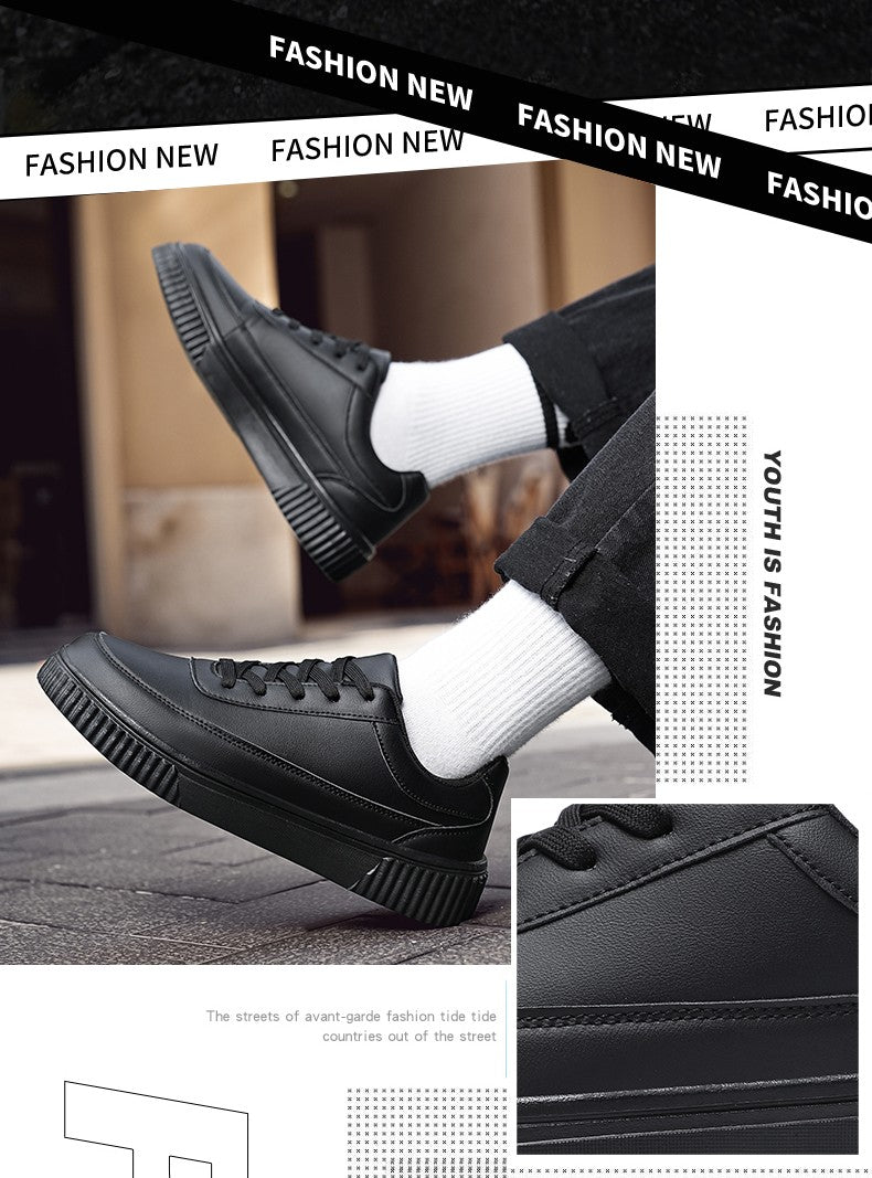 Tênis Masculino Impermeável de Prancha Leve Outono Inverno Tênis Masculino Casual com Cadarço Macio para Esportes e Caminhada