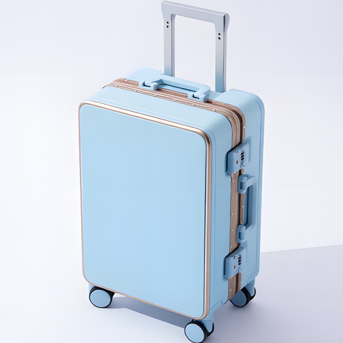 Nova Mala de Alta Qualidade 20" de Bordo para Viagem Trolley Bag Estrutura de Alumínio Atualizada com Trava Bagagem de Rodinhas Material ABS+PC