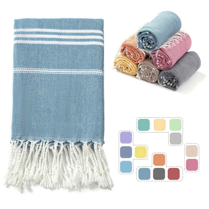 Turkish Beach Towel 90*180CM Sauna Spa Gym sports Fitness Fringed Bath Towel kitchen Soft Absorbent Quick drying towels