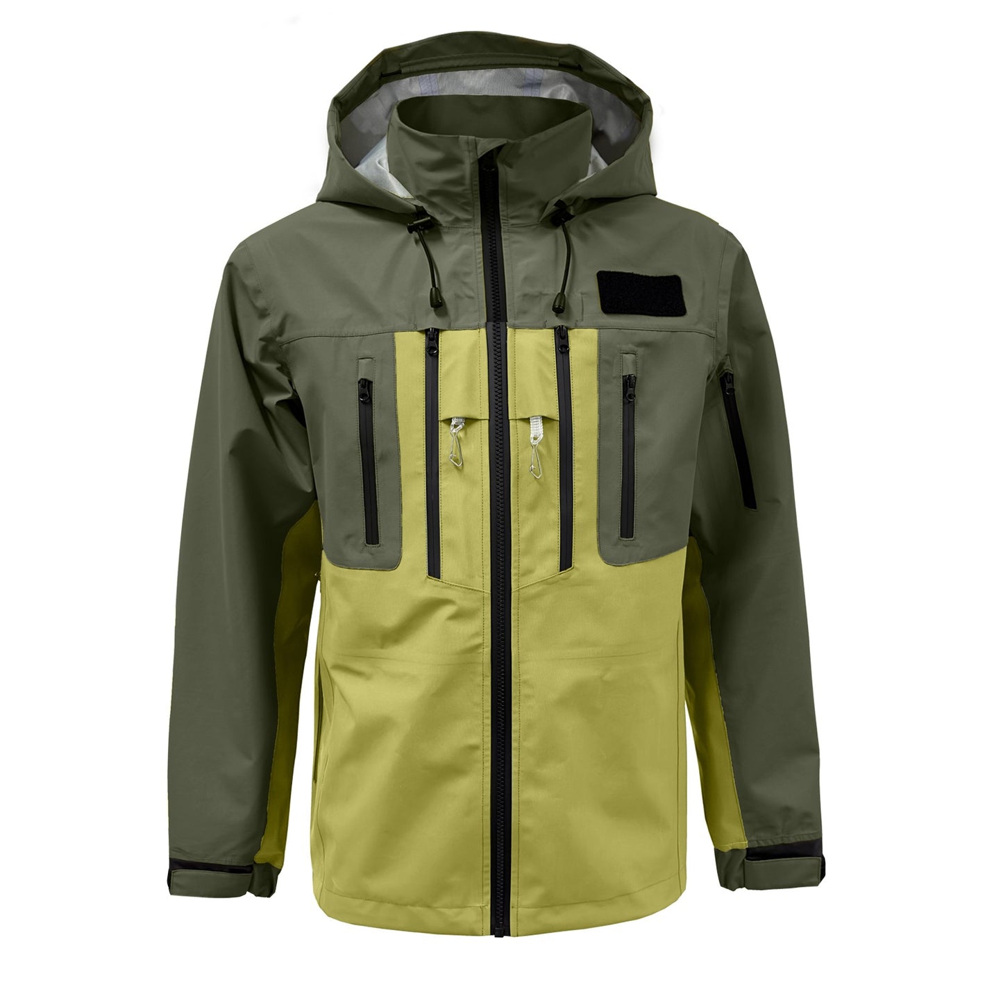 Jaqueta Masculina Impermeável com Capuz para Pesca com Mosca e Caminhada, 3 Camadas, Respirável, Corta-vento, Casaco Hardshell