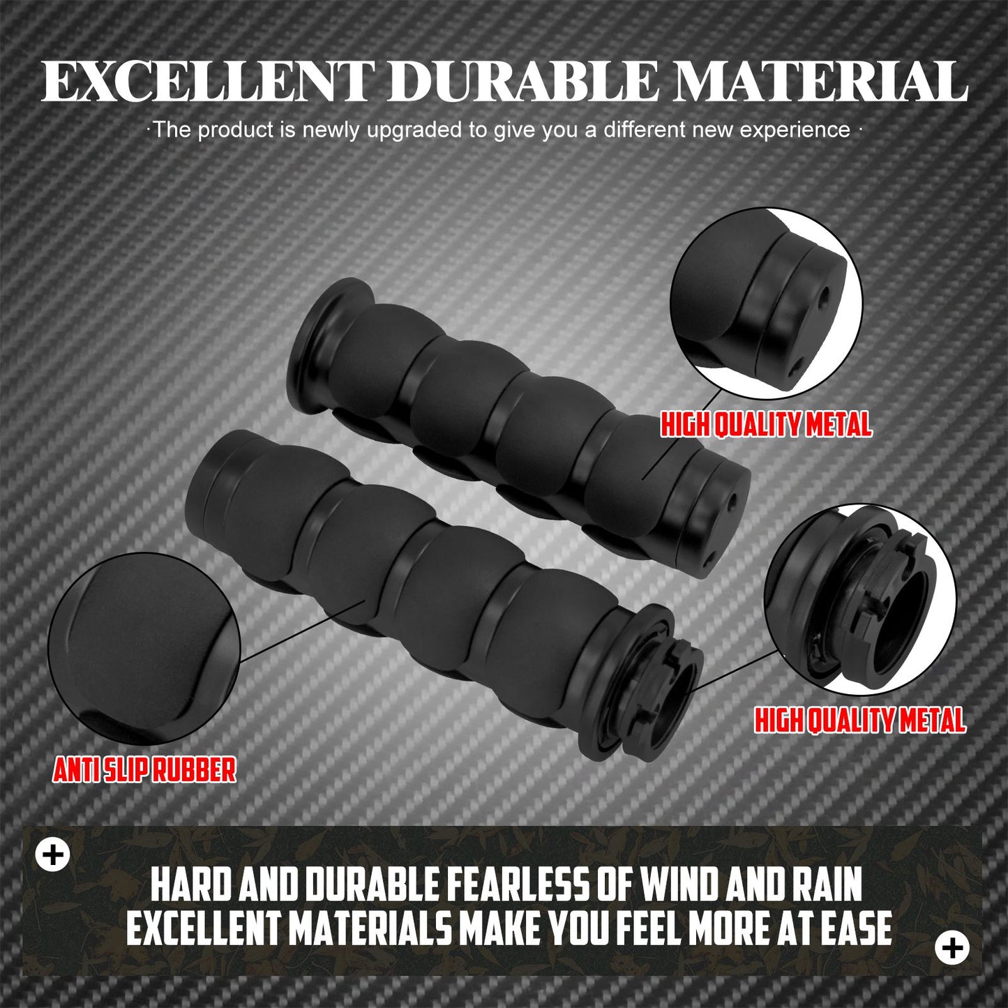 Manoplas de Guidão de Moto 1" 25mm Universal Para Harley Sportster XL1200 Touring Street Glide FLHR Dyna FXDL FLS