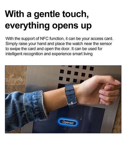 2025New NFC Smat Watch Women 1.85-inch Blood Pressure Heart Rate Bluetooth Call Female Health Smarwatches Ladies For Android IOS