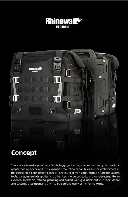 Rhinowalk Motorcycle Side Bag Quick Release Waterproof 35L Anti-Theft With Lock Hole For BMW R1300GS  R1250GS R1200GS S1000XR