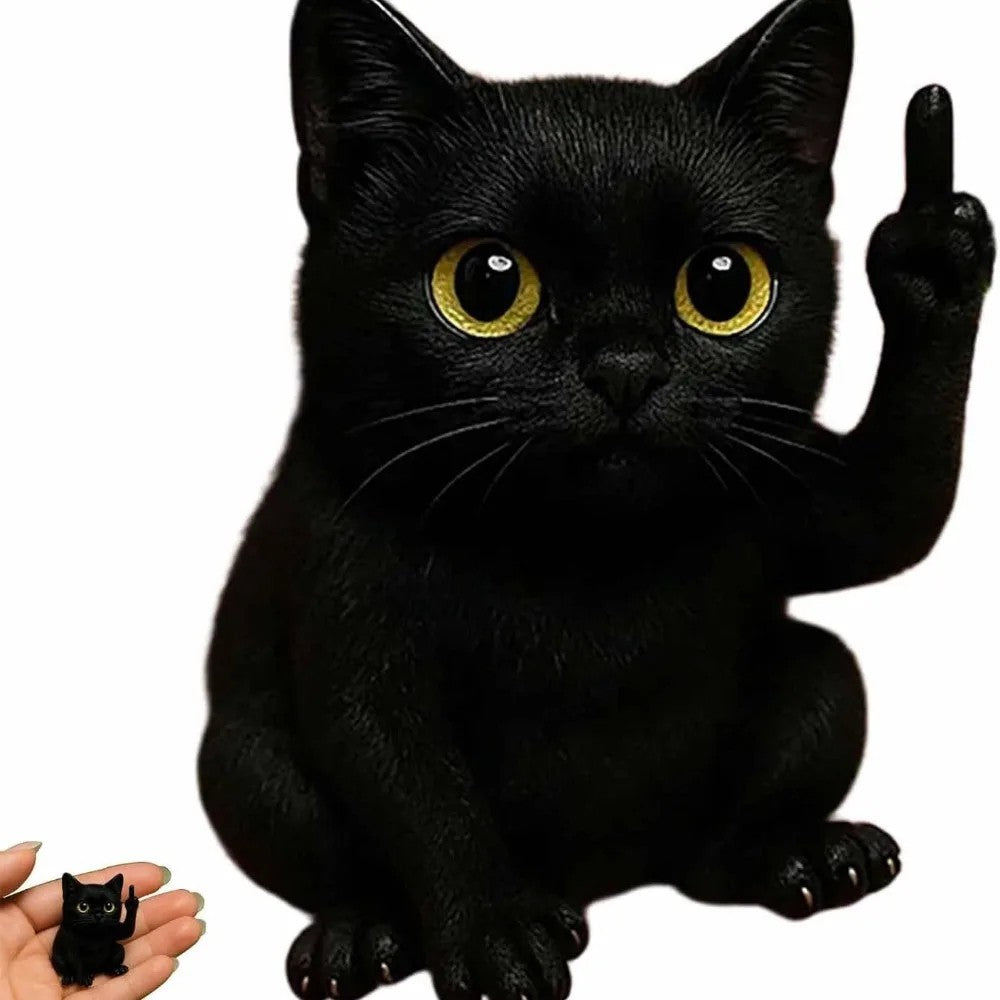 Funny Animal Middle Finger Statue - Cute Resin Mini Sculpture for Desk, Perfect Offices Prank Home Decor Modern Style Figurines