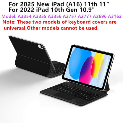Capa Smart Magnetic Book Folio Magic Keyboard para iPad 11ª 10ª Geração 2025 iPad A16 11ª 11" A3354 A3355 A3356 A2696