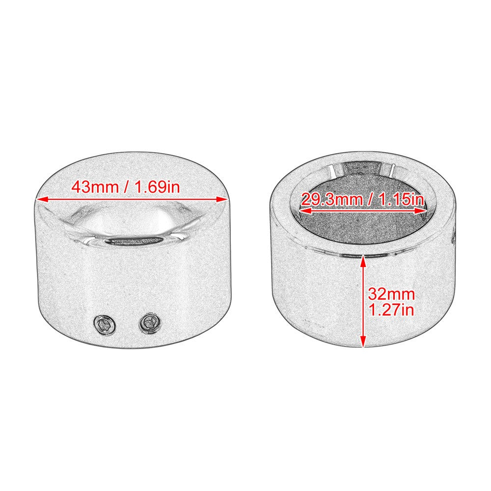 2 peças Tampa do Eixo Dianteiro da Motocicleta Porca Capa Parafuso Preto/Cromado Para Harley Touring Softail Breakout Dyna Street Bob V-Rod Sportster