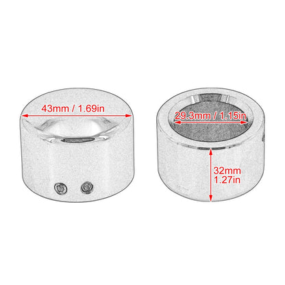 2 peças Tampa do Eixo Dianteiro da Motocicleta Porca Capa Parafuso Preto/Cromado Para Harley Touring Softail Breakout Dyna Street Bob V-Rod Sportster