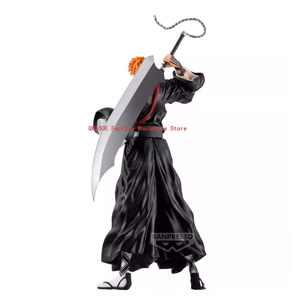Original Genuine Banpresto Grandista Bleach 32cm Kurosaki Ichigo Japanese Anime Figure Model Collection Toys Boys Gifts QWIOOE