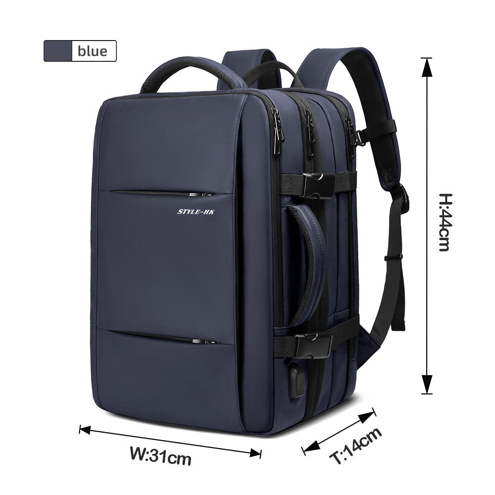 Heroic Knight Travel Backpack Men Business Backpack School Expandable USB Bag Large Capacity 15.6 Laptop Waterproof Backpack Bag