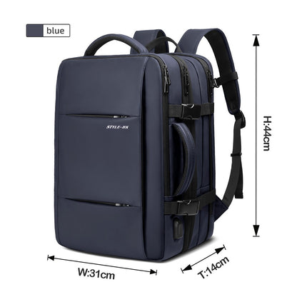 Heroic Knight Travel Backpack Men Business Backpack School Expandable USB Bag Large Capacity 15.6 Laptop Waterproof Backpack Bag