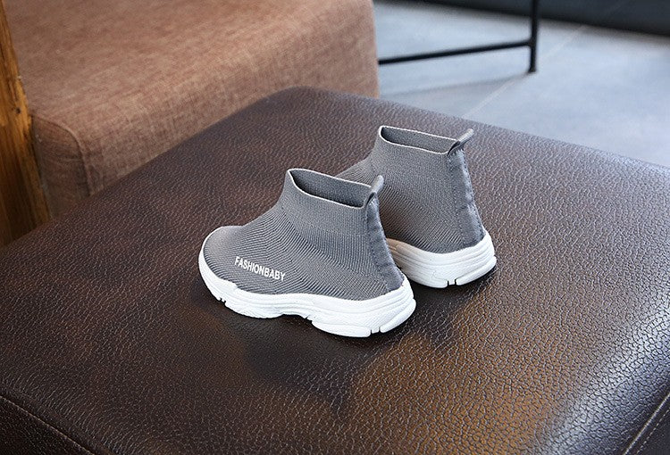 Autumn Winter Kids Sneakers Children Casual Shoes Slip-on Breathable Kids Socks Shoes Non-slip Snow Boots Boys Girls Sport Shoes