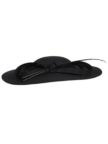 Sinamay Weddings Fascinators Hats For Women Ladies Large Big Brim Cocktail Church Tea Party Dress Fedoras Hat With Bow Feather